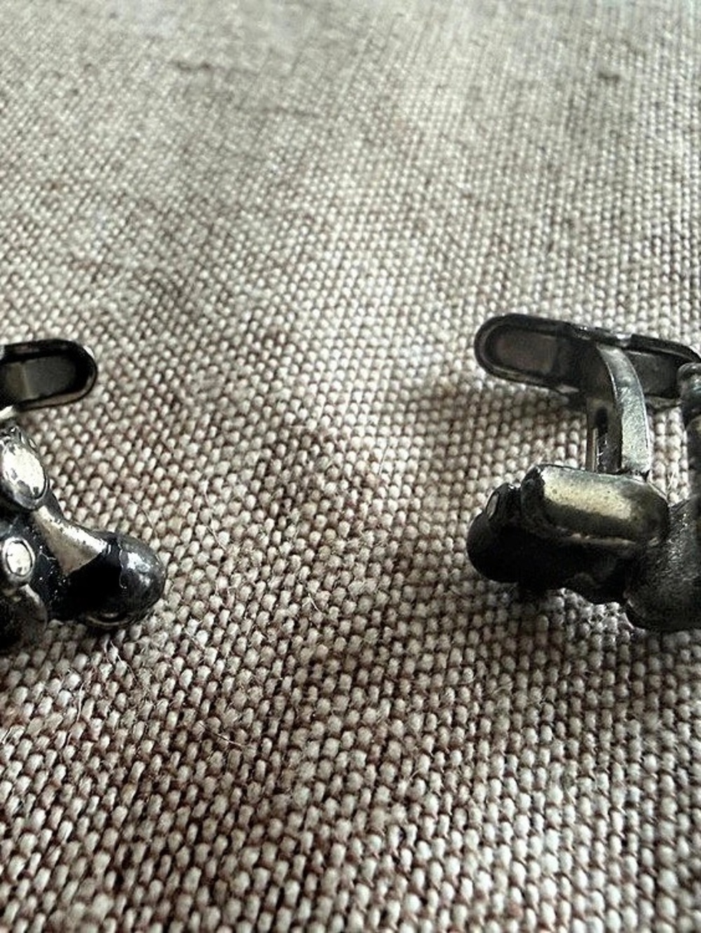 Vespa Cuff Links in Black & Silver